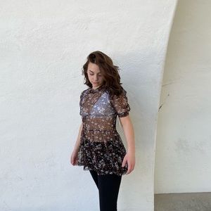 Best mesh floral top